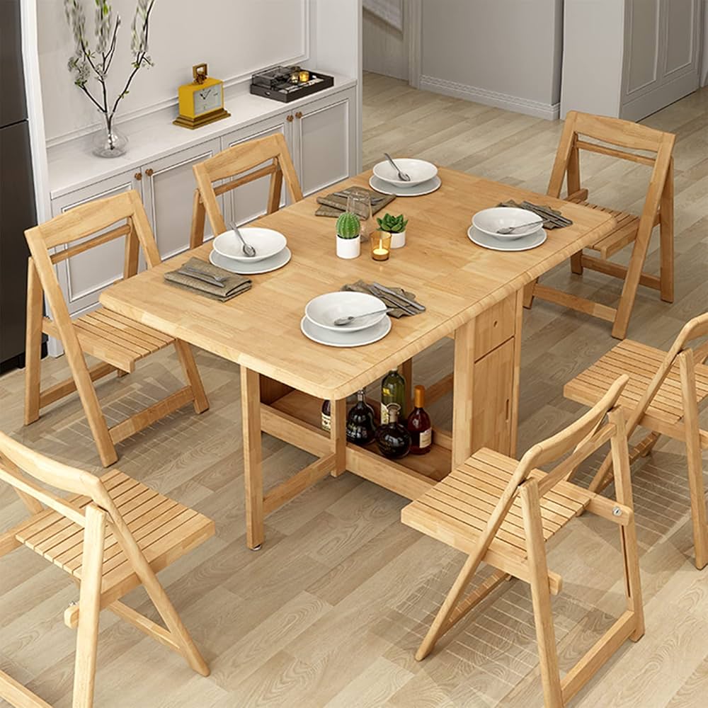Folding Table Folding Dining Table, Multifunctional Solid